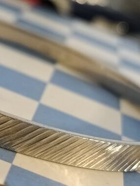 Vintage Monet Textured Silver Tone Bangle Bracelet